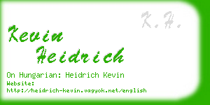 kevin heidrich business card